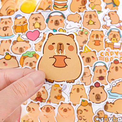 50 шт. набор наклеек Capibala для студентов Instagram Wind Cute Capybara Ledger наклейка DIY самоклеящиеся декоративные наклейки