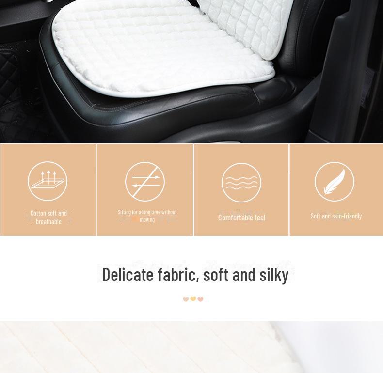Высококачественная плюшевая клетчатая подушка для автомобильного сиденья — теплая и удобная для осени/зимы