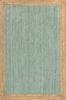 Green Jute Simple Border Area Rug