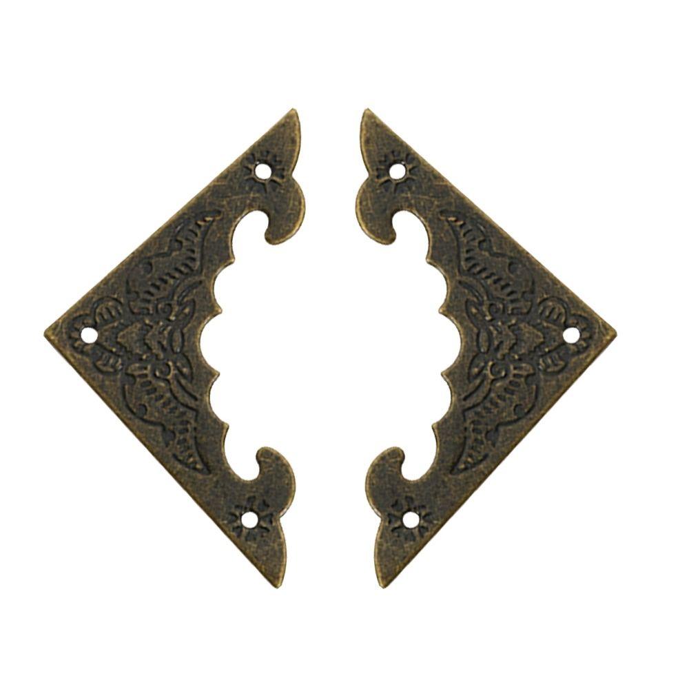 Wooden Box Jewelry Box Flower Pattern Corner Foot Corner Brackets Protect Cover Corner Protector