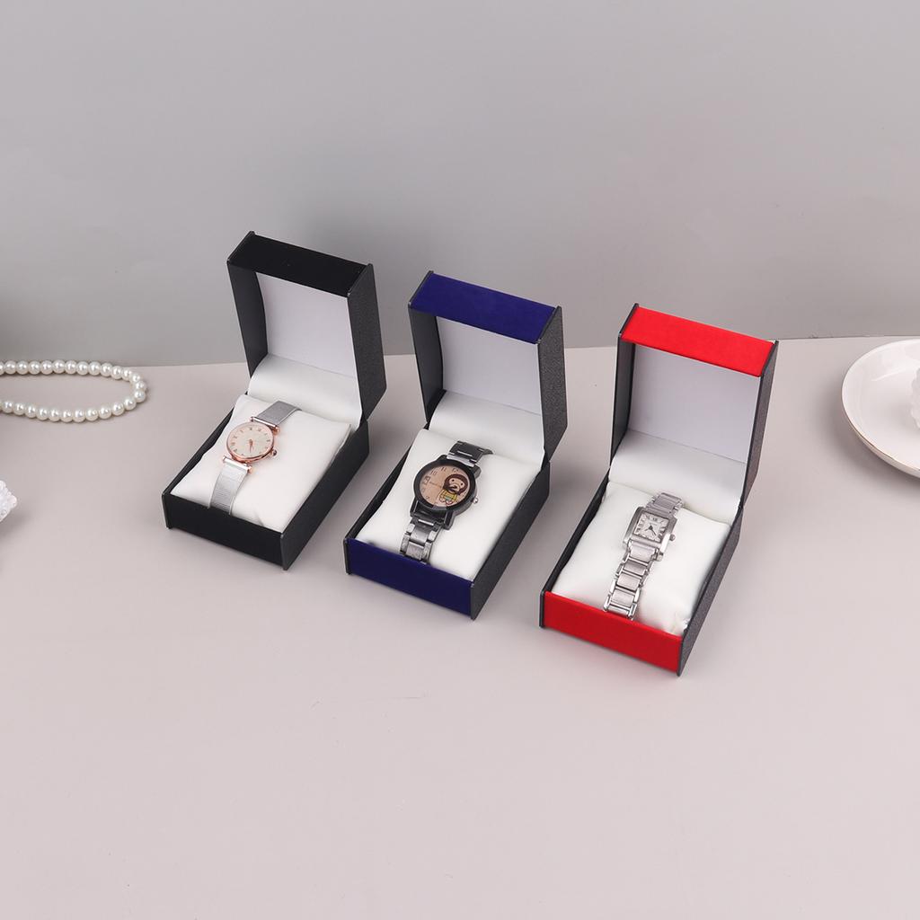Премиум PU / бархатный ящик для хранения часов, одинарный ящик для часов на День святого Валентина, мужской и женский подарок, унисекс, держатель для дисплея наручных часов, дорожный