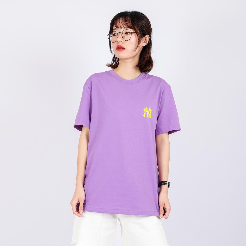New MLB Set in Sleeve T Shirt Unisex Purple 31TS11131-50V