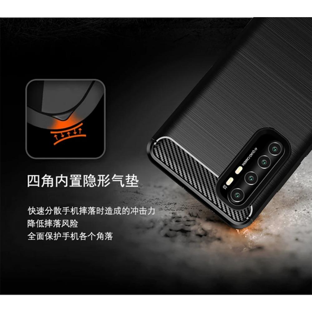 Для Xiaomi Mi Note 10 Lite Чехол Резиновый Бампер Чехол из Углеродного Волокна Для Xiaomi Mi Note 10 Lite Чехол для Телефона Для Mi Note 10 Lite Чехол