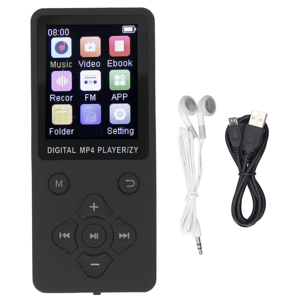 Mp3 Mp4 Player Super Slim 1.8 Inch Color Screen Bluetooth 5.0 Built In 64GB HiFi Portable Digital Mu