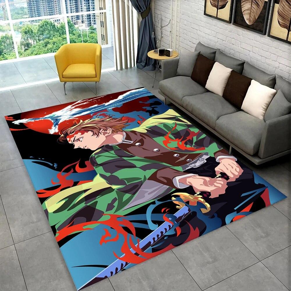Камадо Незуко Demon Slayer Аниме Коврик, Ковер для гостиной Детская Спальня Диван Коврик Декор, Детский Нескользящий Коврик