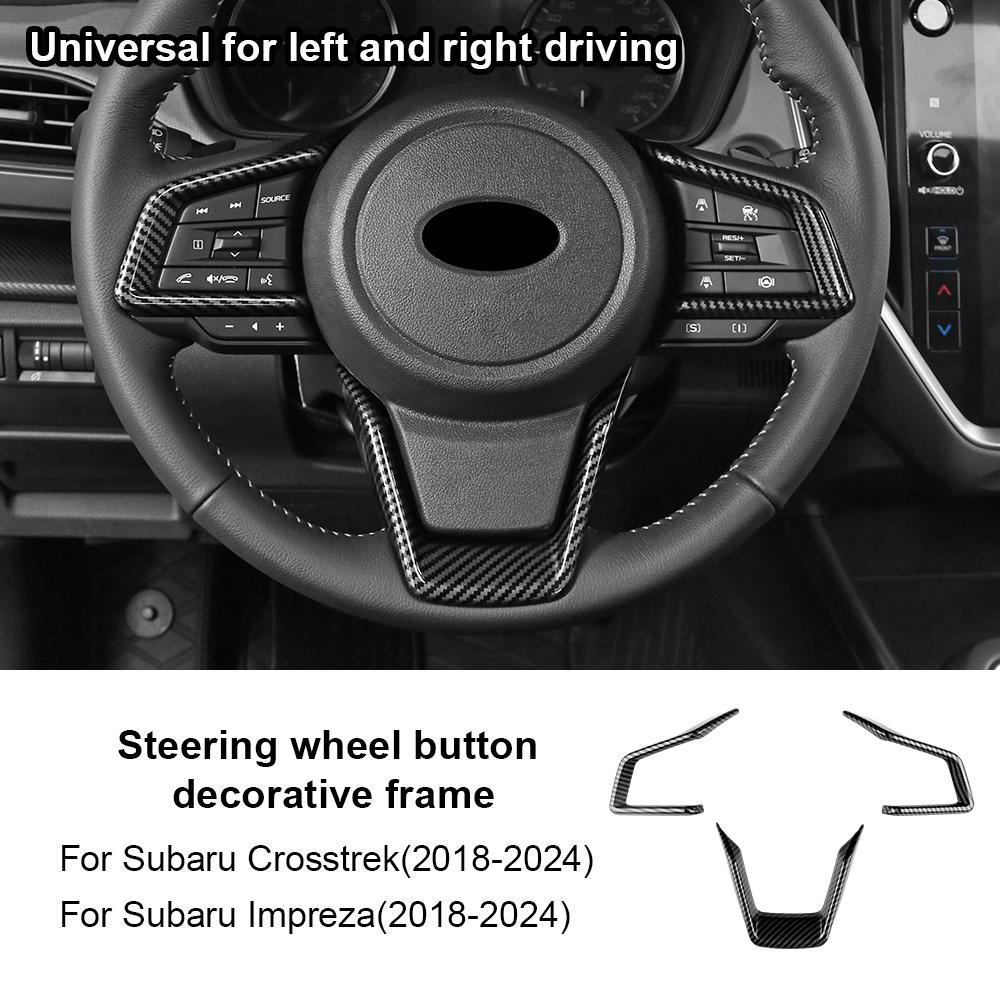 ABS Carbon Style For Subaru Crosstrek Impreza 2018 2019 2020 2025 2025 2025 2025 Car Steering Wheel Sticker Interior Accessories