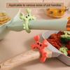 Creative and Interesting Crab Shaped Silicone Tableware Rack, Anti Overflow Stove Surface Wiping Knife Holder Kitchen Small Tool
