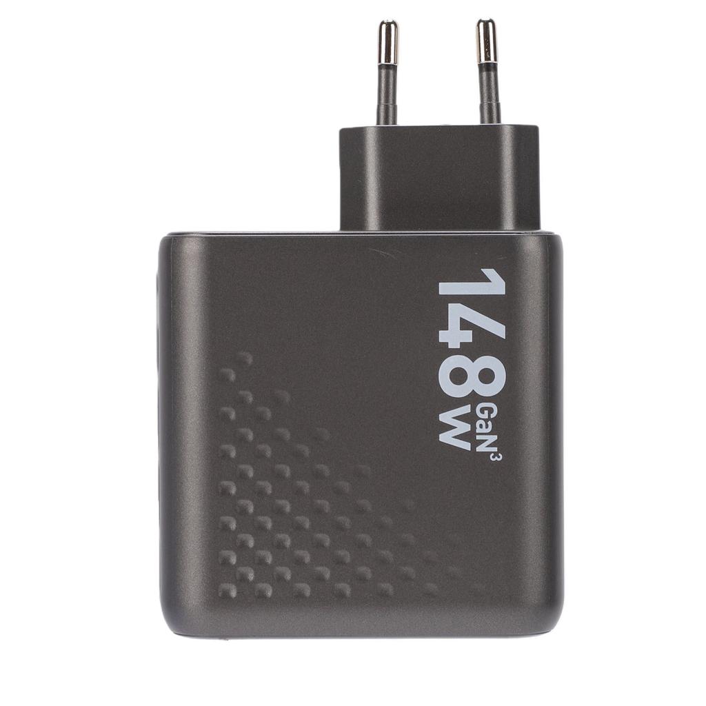 4-портовый USB-C адаптер питания Подходит для телефонов серии IOS 17 16 148 Вт Черный Умный дисплей Сенсорное управление USB-C Быстрая настенная зарядка