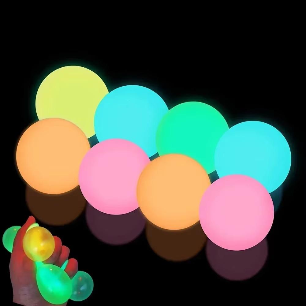 Шары Glorbs, потолочные шары Dream Balls, отскакивающие назад к вам, светящиеся в темноте липкие шарики, светящиеся в темноте липкие шарики