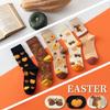 Halloween Socks Men's and Women's Long Socks Pumpkin and Squirrel Cartoon Style Stockings Versatile and Comfortable