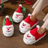 Fashion Santa Claus Designer Fluffy Slippers Women House Christmas Cartoon Winter Shoes Girls Flat Home Warm Fashion Footwear Large Size