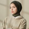 Модные мусульманские шапочки-хиджабы однотонные подплатки женская вуаль модальный хлопок хиджаб мусульманский шарф тюрбаны головной убор женские хиджабы шляпа исламский