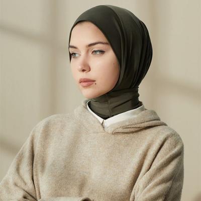 Модные мусульманские шапочки-хиджабы однотонные подплатки женская вуаль модальный хлопок хиджаб мусульманский шарф тюрбаны головной убор женские хиджабы шляпа исламский