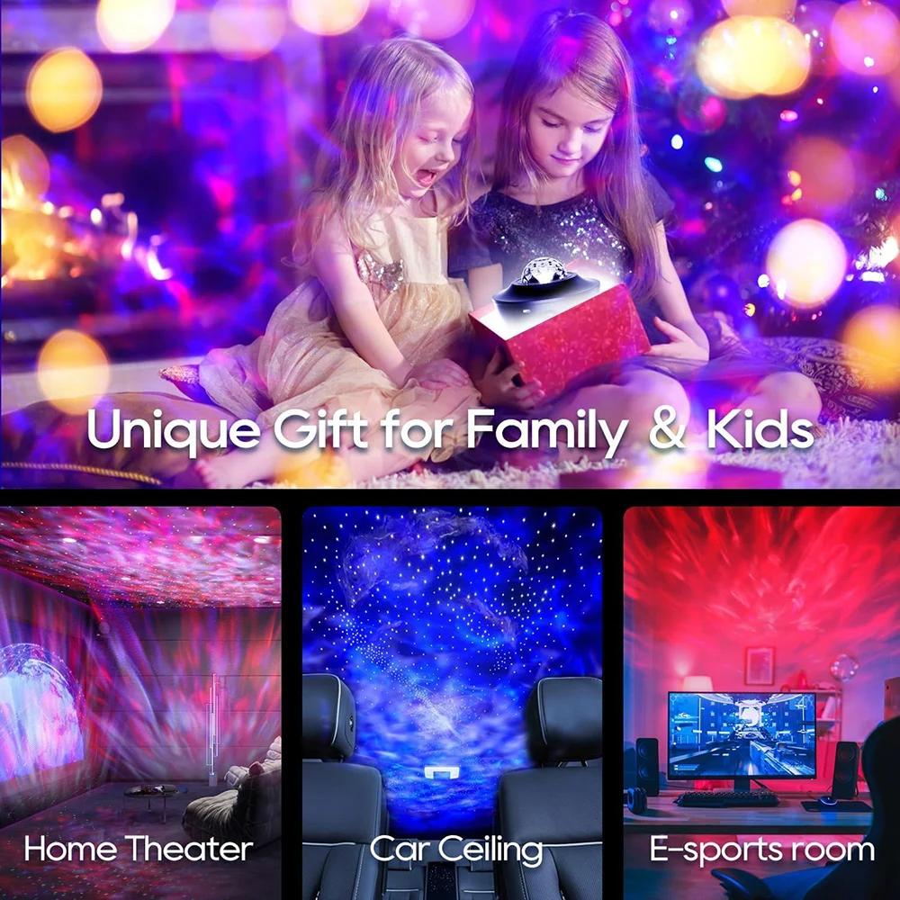 Новый светодиодный ночник-проектор Starry Galaxy, детский подарок, USB Bluetooth музыкальный плеер, ночник Star NightLight, цветной проектор, ночник
