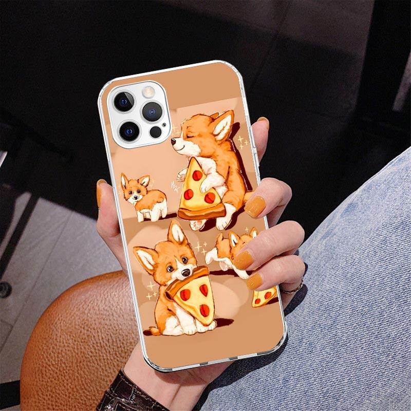 Мультяшная корги Милая собака Чехол для телефона Для iPhone 17 Air 16 Pro Max 16E 15 + 14 Plus 11 12 13 Mini 7 8 SE Подарок Печать Обложка Fundas 17