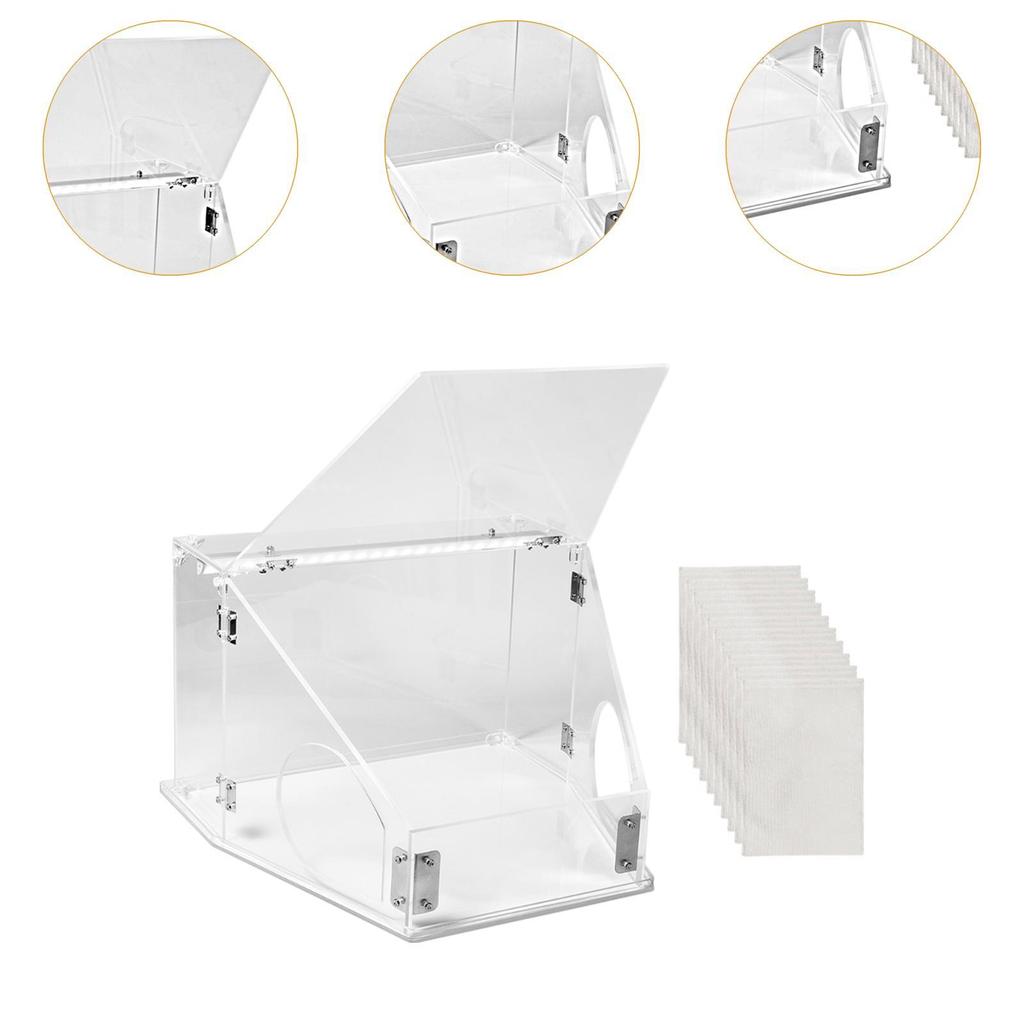 Acrylic Grinding Dust Box, Dustproof Case, Practical, Transparent, Portable Case Polishing Work
