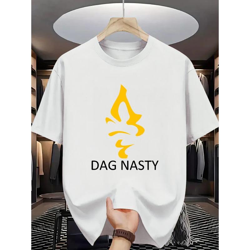 Футболка с графическим принтом DAG NASTY - Мужская повседневная летняя футболка, Удобная эластичная ткань, Короткий рукав, Круглый вырез, Идеально подходит для повседневной носки и занятий спортом