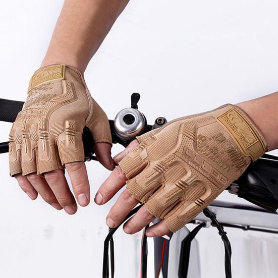 Велосипедные варежки Практичные удобные износостойкие варежки для верховой езды Противоударные перчатки с покрытием до половины пальцев Велосипедные варежки Велосипедные принадлежности