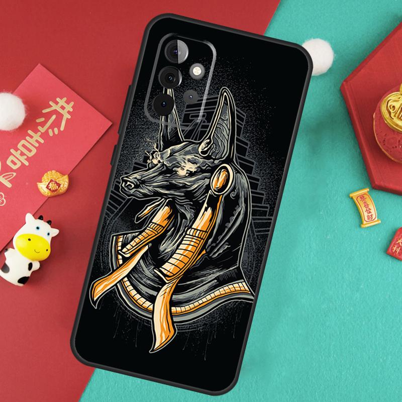 Чехол с изображением египетского бога Анубиса для Samsung Galaxy A34 A54 A14 A15 A25 A35 A55 A53 A33 A13 A52 A32 A12 A51 A71