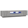2 Piece TV Cabinet Set with LED Lights Grey Sonoma Particleboard