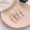 Jewelry Personality Short Bullets Natural Crystal Stone Pendant Clavicle Necklace