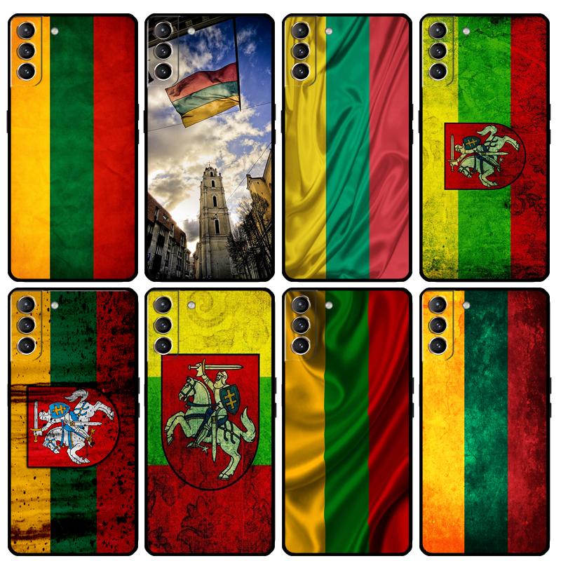 Lithuania Flag Lithuanian Case For Samsung Galaxy S23 Ultra S8 S9 S10 S22 Plus Note 10 20 Ultra S20 FE S21 FE Cover