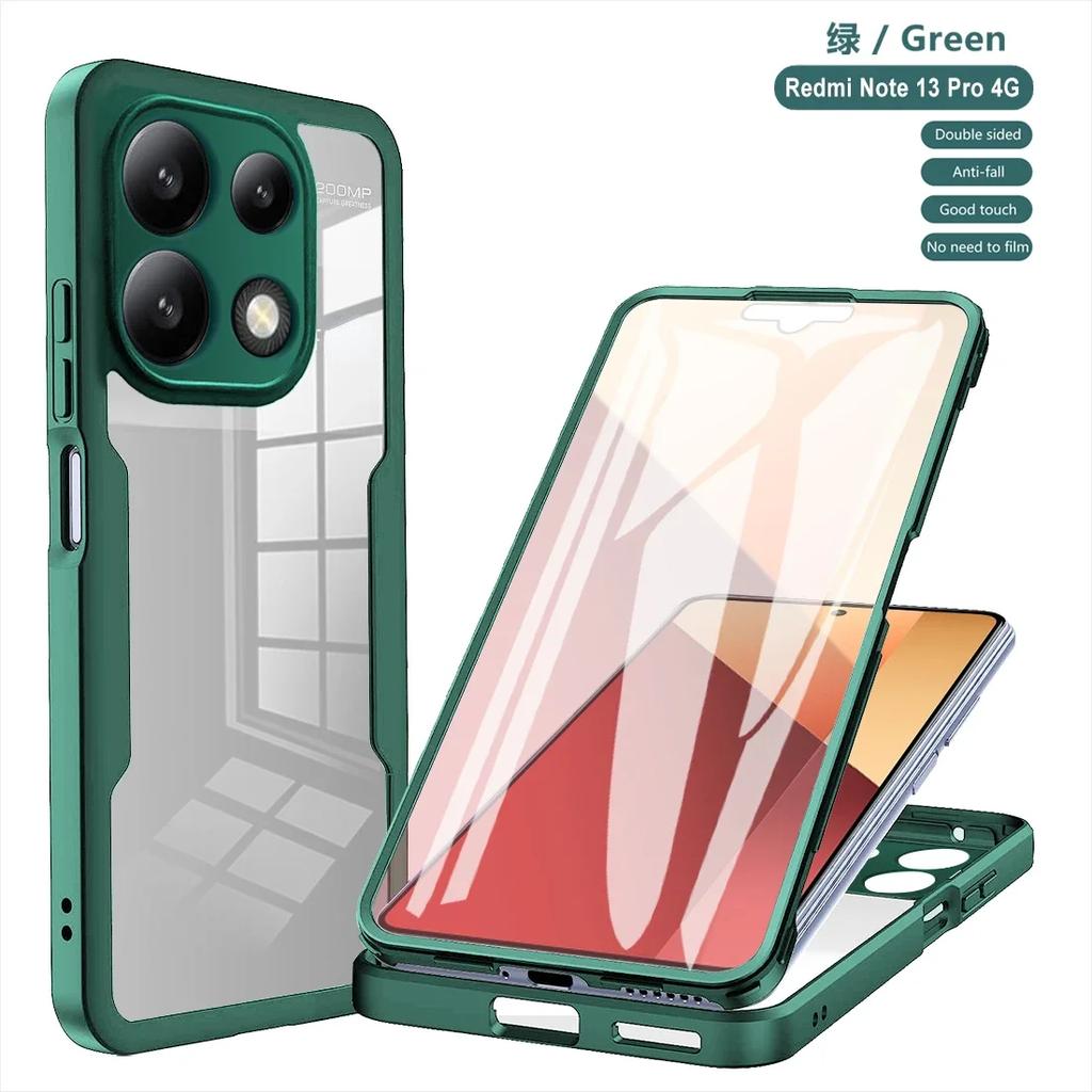 360 Full Shockproof Clear Case For Xiaomi Redmi Note 13 12 Pro 4G 5G Note 13 Pro Plus 5G Redmi A3 Screen Full Protection Cover