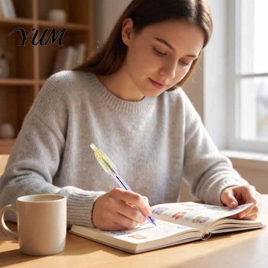 Writing Pens with Flapping Wings Gleaming Dragonfly Gel Pens, 0.5mm Smooth Translucent Body Stationery, Creative Stationery for Students Interactive