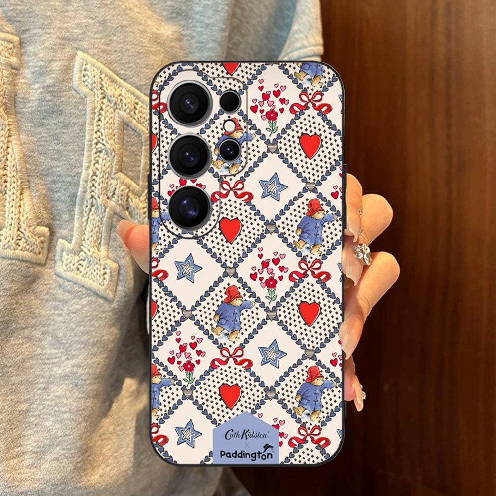 Cute P-Paddingtons Bear Phone Case For Samsung S 24 Fe 25 Ultra Plus 20 Lite 21 30 22 23 24 22 Ultra 5G Fundas