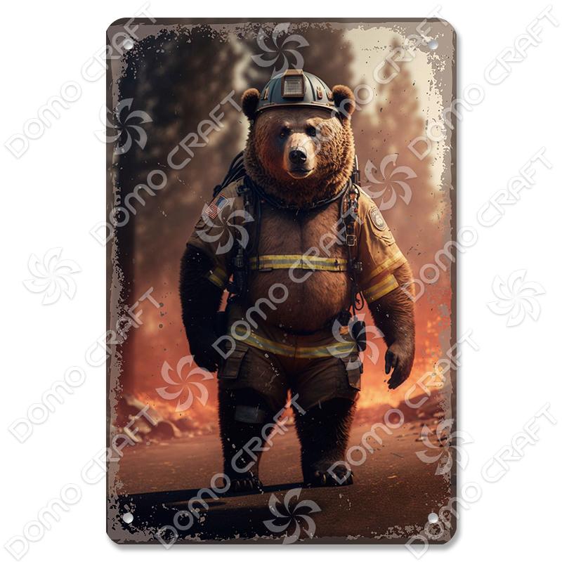 Винтажный жестяной знак пожарного, металлическая пластина, классический металлический постер из фильма «Пожарный», Настенный декор для гаража, клуба, отеля, дома