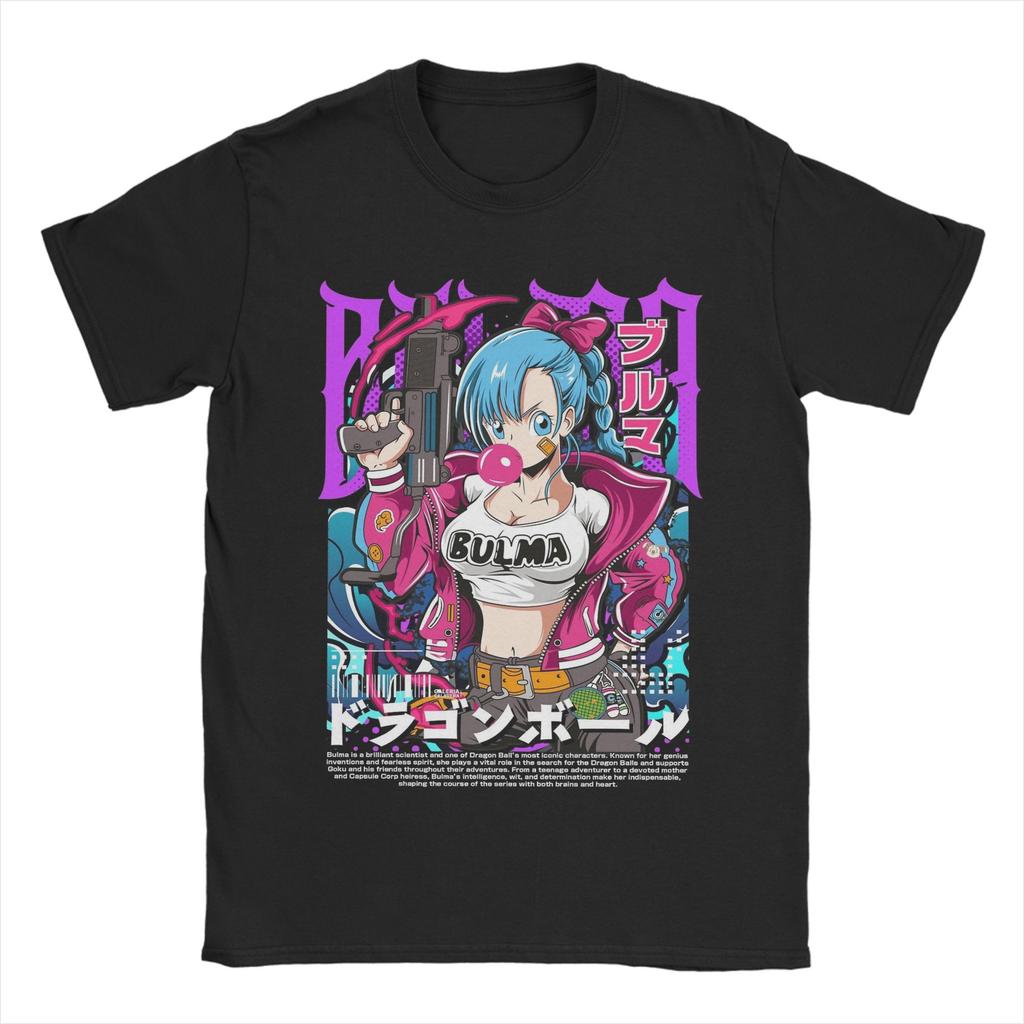Bulma DDragon Ball Z T Shirt Unisex 100 Cotton Vintage TShirt Round Neck Tee Shirt Short Sleeve Clothing Birthday Present