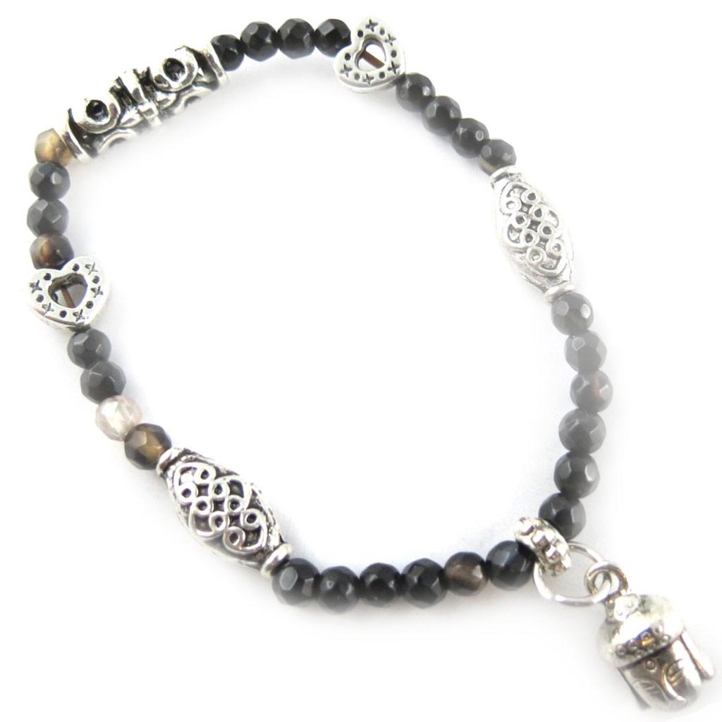 Les Trésors De Lily [K7287] - Brown Agate 'Mineralia' Bracelet