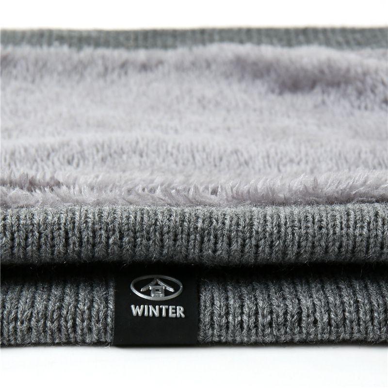 Женский вязаный шарф Зимние шарфы Женские теплые толстые унисекс мужские шейные платки