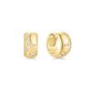Серьги-кольца Ania Haie Gold Space Chunky Hunger Hoop из серебра 925 пробы E066-09G