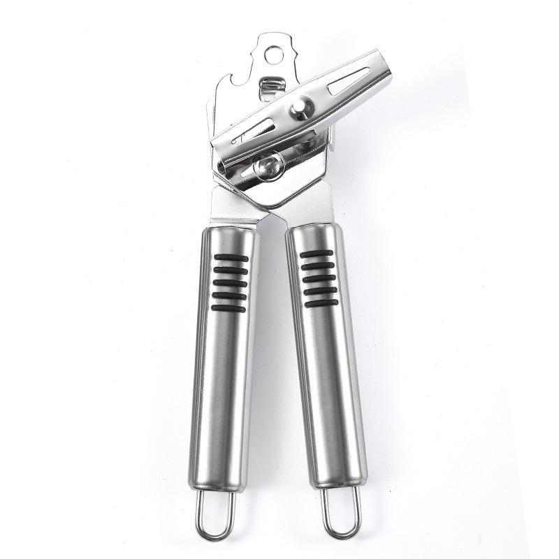 Консервный нож из нержавеющей стали, ручной мощный нож для консервных банок, многофункциональный бытовой открывалка для бутылок 3 в 1