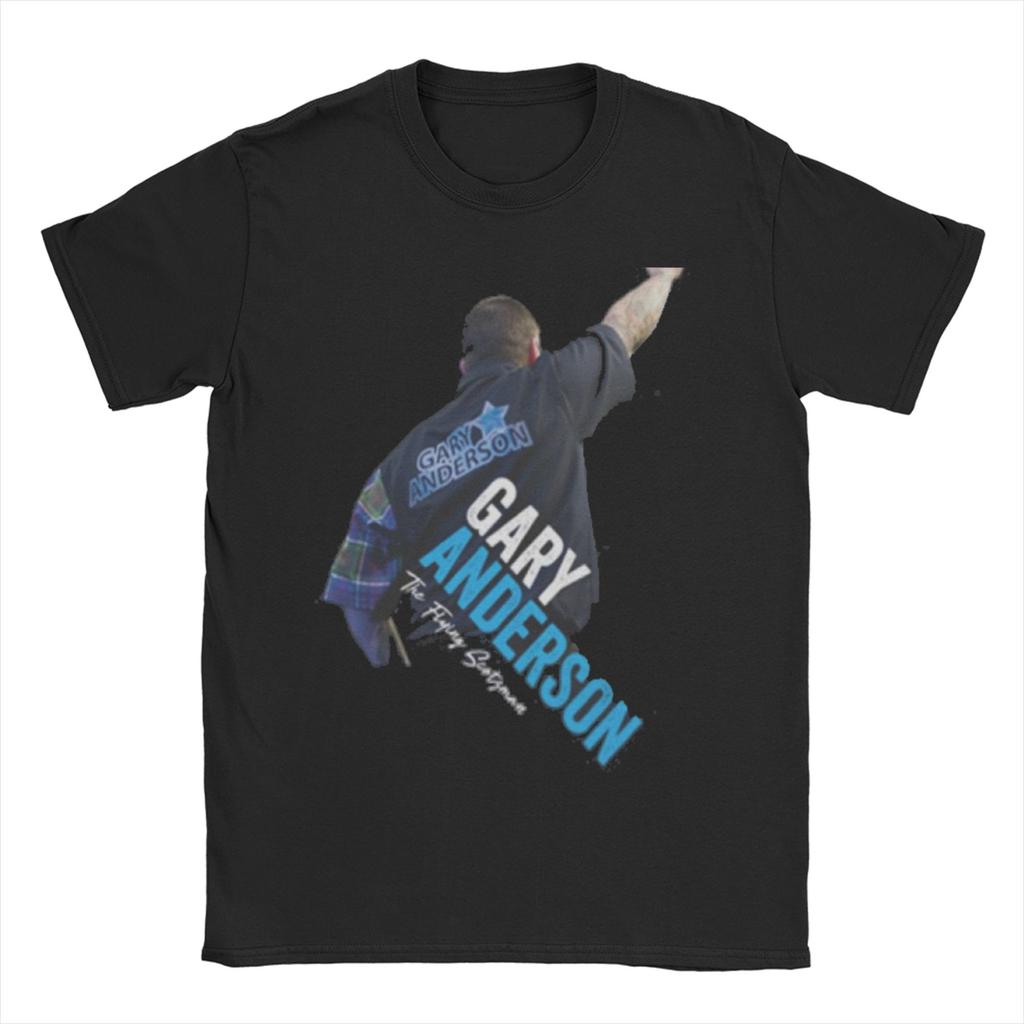 Novelty Gary Anderson TShirt for Unisex Women Crewneck Cotton T Shirt Short Sleeve Tees Printed Clothing