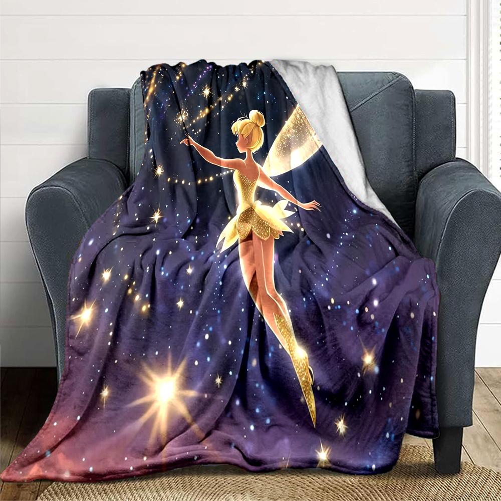 1Pc Elsa'S Snowflake Magic Blanket For Couch Bed Plush Cozy Fuzzy Blanket Super Soft Warm Blankets For Fall And Winter 091870