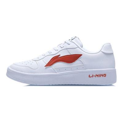 Li Ning Скользящая Лодка Нескользящие, Износостойкие, Дышащие Низкие Кеды для Скейтборда Унисекс Красный Белый AGCS419-1(Team770-D)