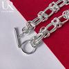 925 Sterling Silver Full Circle Ring Design Chain Bracelet Fashionable Wedding Jewelry