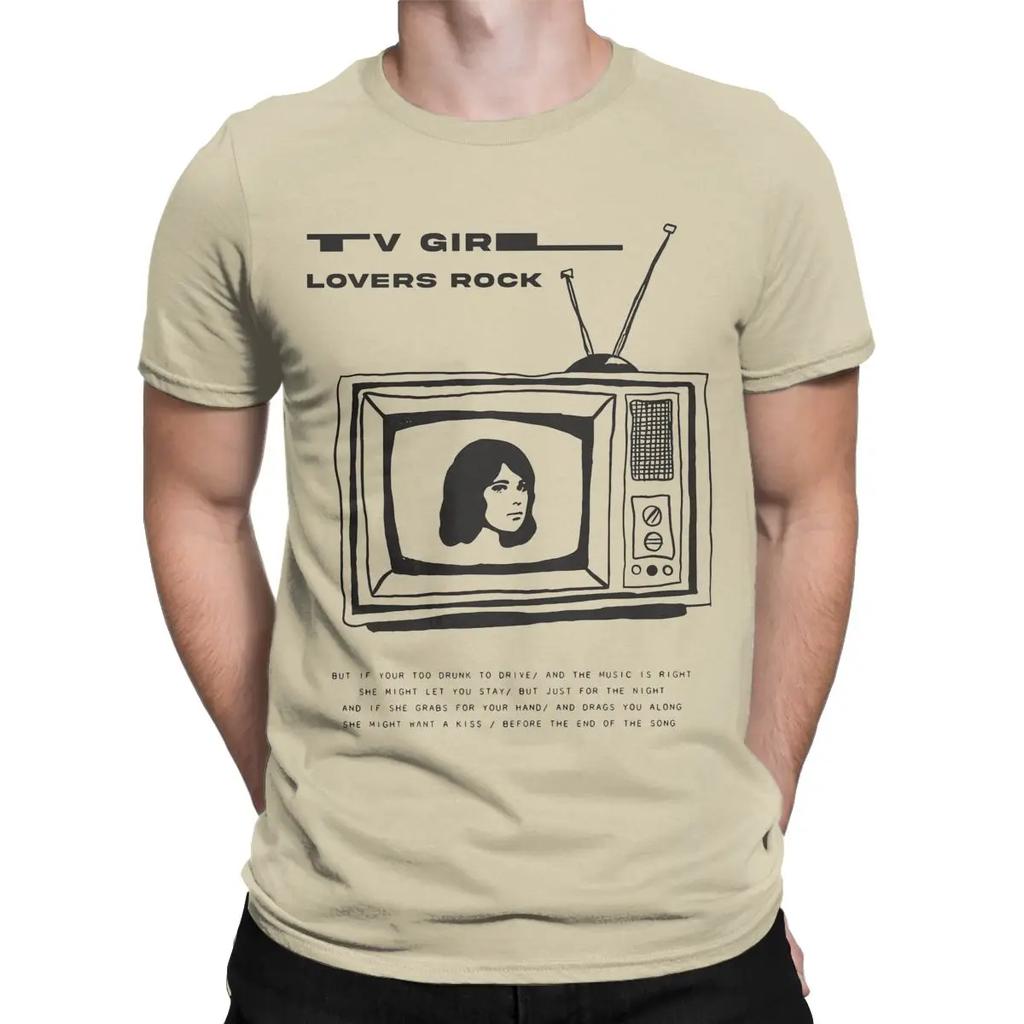 Мужские футболки TV Girl Lovers Rock, забавные футболки с коротким рукавом и круглым вырезом, хлопковая одежда больших размеров