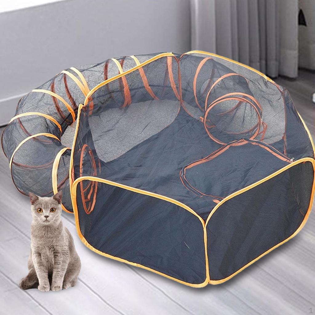 Cat Tunnel Toys Interactive Indoor Cats Portable Cage Outside Play Tent and
