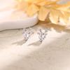 Korean-Style Zircon Antler Stud Earrings for Women - Simple, Creative, Versatile Dangle Earrings, Perfect Christmas Gift.