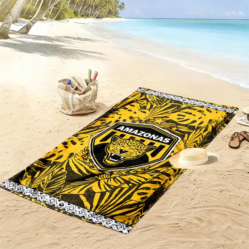 AMAZONAS FC Logo Print Beach Towel, Large Soft Quick Dry Towel for Beach Camping Swimming