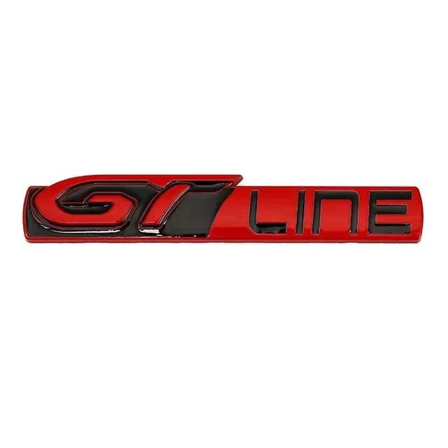 For Peugeot GT Line Logo 308 508 Rear Boot Tailgate Emblem Side Fender Badge Decals 3008 5008 Renault KIA Stickers Stinger zpr365