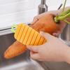 Carrot-Shaped Cleaning Brush for Vegetables Fruits Flexible Bristles Non-scratch Scrubbing Brush for Stain Removal Multi-Section Joint Design