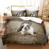 3D Cute Rabbit Bedding Set Easter Duvet Cover 2/3 Piece Set for Boys, Teenagers and Girls Room Full Size Luxury Cover Home Gift