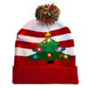 Lovely Snowman ElK Christmas Hat LED Caps New Year Xmas Hairball Home Decorations for Women and Men ARI