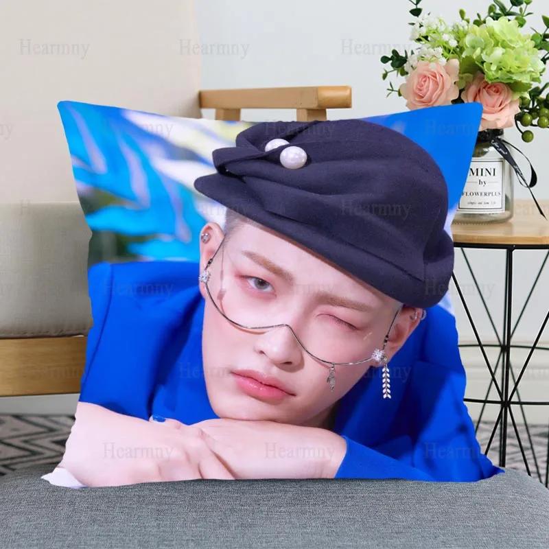 Индивидуальная наволочка KPOP ATEEZ для спальни, домашнего офиса, декоративная наволочка, квадратная, на молнии, атласная, мягкая, не выцветающая