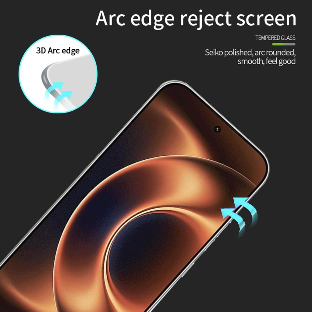 For Xiaomi 17 Ultra 5G Screen Protector MOFI 9H 3D Curved Full Glue Full Coverage Tempered Glass Film