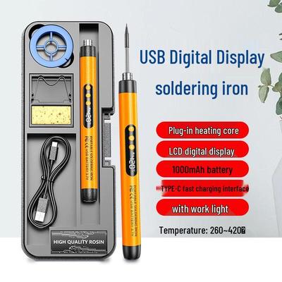 Беспроводной USB-паяльник с аккумулятором 1000 мАч, 5 В, 8 Вт, с цифровым дисплеем - Идеально подходит для домашнего использования